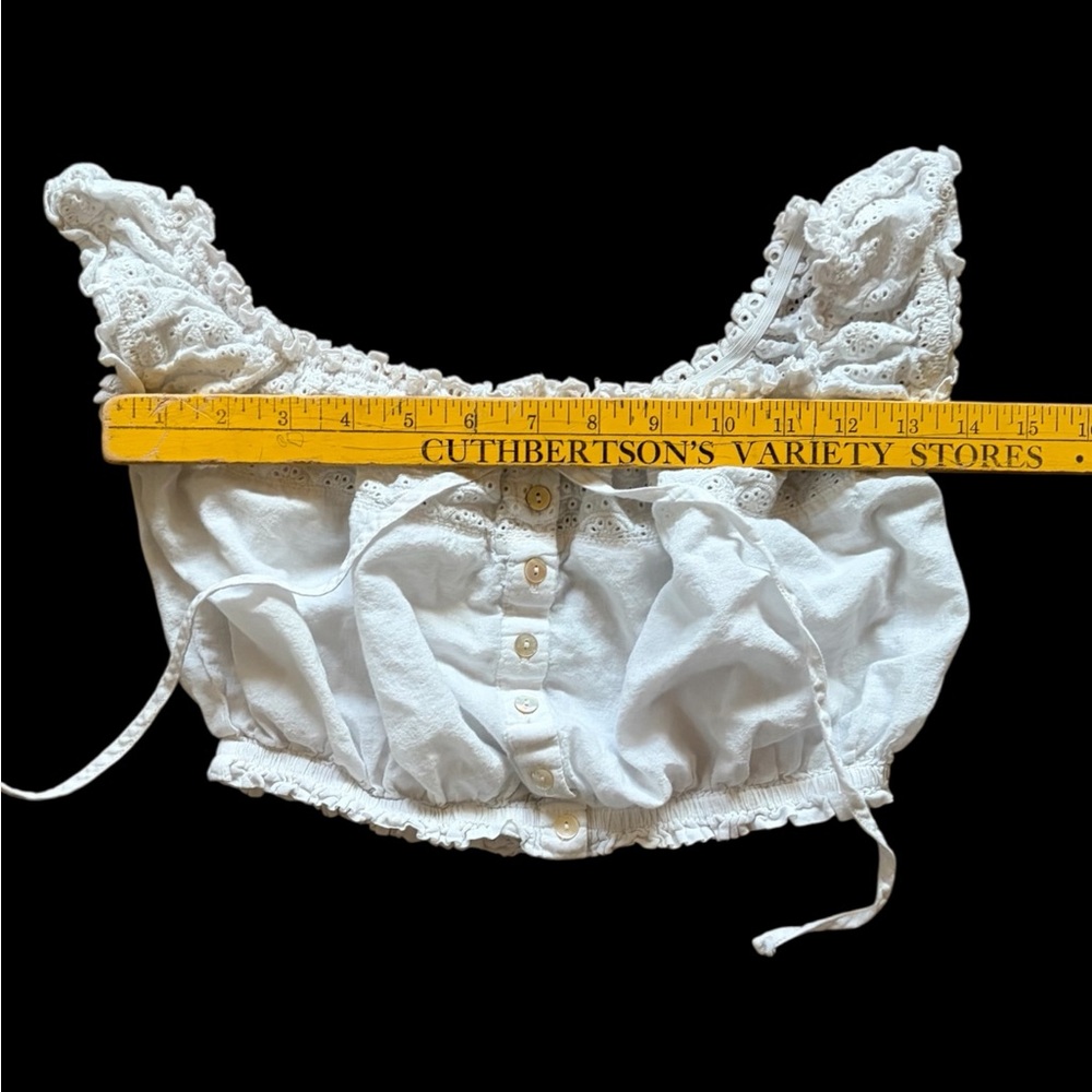 White Lil Cotton Crop Top - Picture 4 of 7